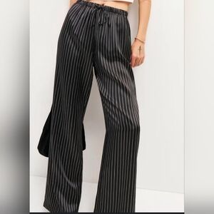Reformation SILK Pinstripe Pants Size Small